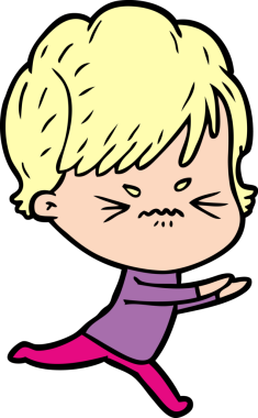 Bir insan tarafından çizilmiş, hayal kırıklığına uğramış bir kadın.