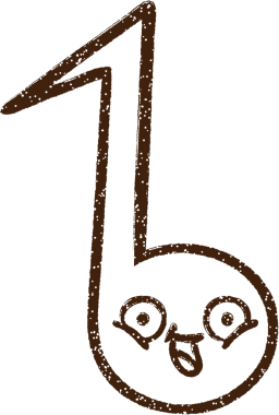 Bir insan tarafından çizilen Müzik Notu Kömürü Çizimi