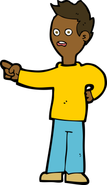 Bir insan tarafından çizilmiş, şok olmuş bir çocuk.