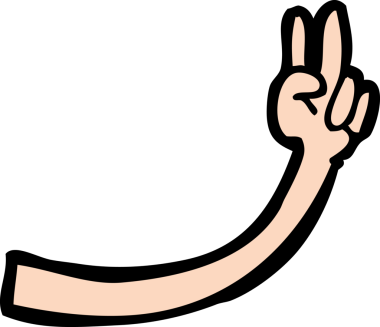 Bir insan tarafından çizilmiş çizgi film kolu