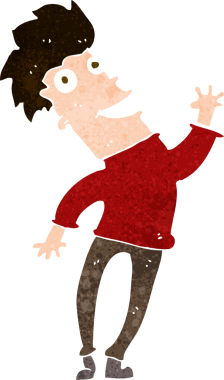 Bir insan tarafından çizilmiş el çizimi karikatür