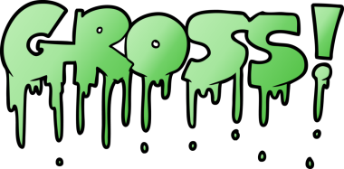 Bir insan tarafından çizilmiş iğrenç çizgi film sembolü.