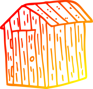 Bir insan tarafından çizilmiş ahşap bir karikatür çizimi.