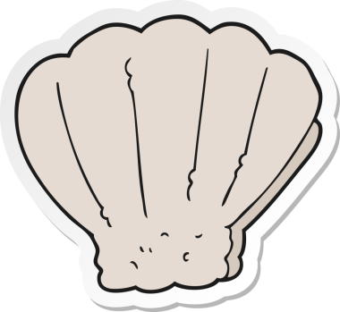 Bir insan tarafından çizilmiş karikatür kabuğunun etiketi.