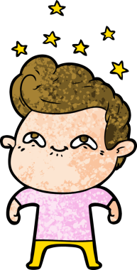 Bir insan tarafından çizilmiş heyecanlı bir çizgi film.