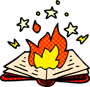 Bir insan tarafından çizilmiş karalama büyü kitabı.