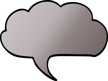 bir insan tarafından çizilmiş karalama ifade kabarcığı