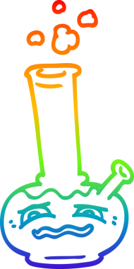 gökkuşağı gradyan çizimi bir insan tarafından çizilmiş bir çizgi film nargilesi