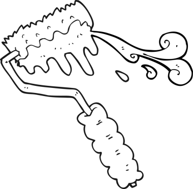 Bir insan tarafından çizilmiş siyah beyaz bir çizgi film çizer.