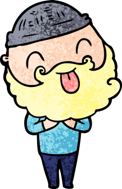 Bir insan tarafından çizilmiş sakallı bir adam.