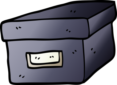 vektör gradyan çizim eski dosya kutusu bir insan tarafından çizildi