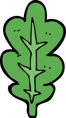 Bir insan tarafından çizilmiş çizgi film yaprağı sembolü