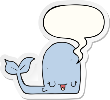 Bir insan tarafından çizilmiş balina sesli balina çizimi.