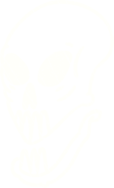 Ürkütücü Kafatası Tebeşiri Bir insan tarafından çizilmiş