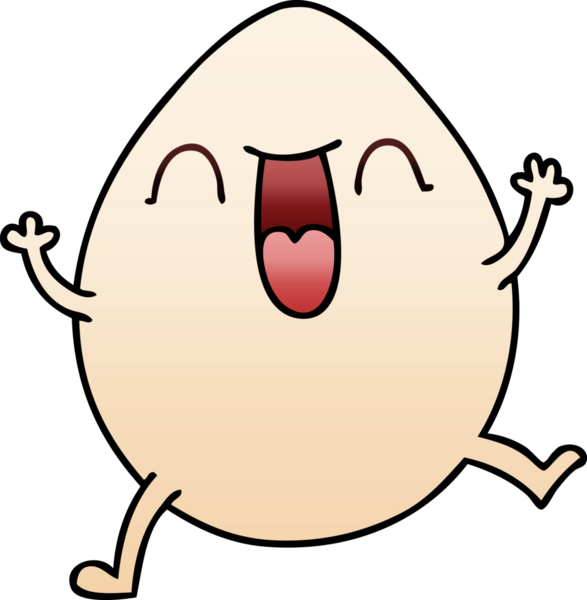 bir insan tarafından çizilmiş gölgelenmiş garip karikatür yumurtası