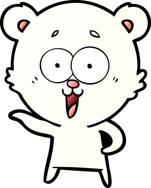 Bir insan tarafından çizilmiş kutup ayısı karikatürü