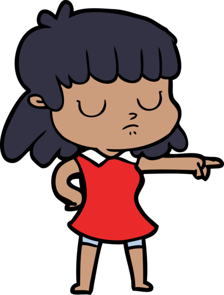 karikatür ilgisiz kadın bir insan tarafından çizilmiş