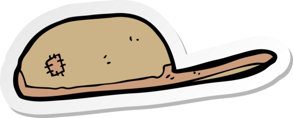 Bir insan tarafından çizilmiş bir çizgi film kapağının etiketi.