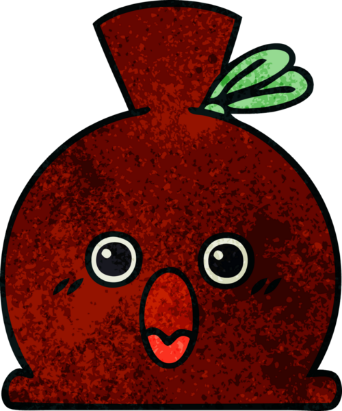 Bir insan tarafından çizilmiş eski grunge desenli bir çuval.