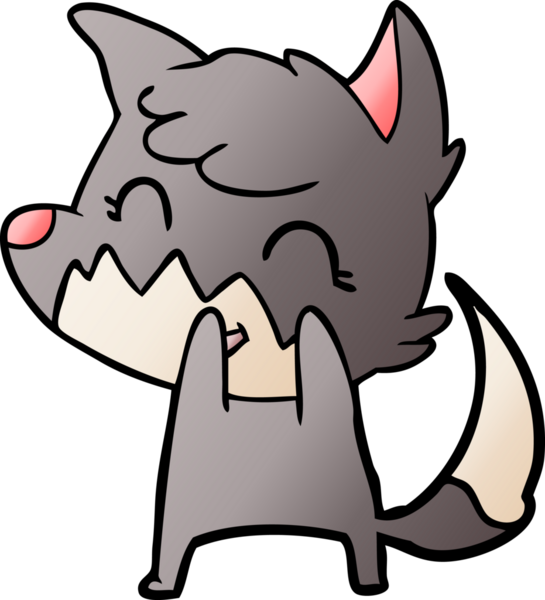 Bir insan tarafından çizilmiş mutlu çizgi film tilkisi.