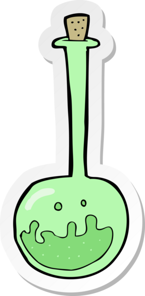 Bir insan tarafından çizilmiş köpüren kimyasalların çıkartması.