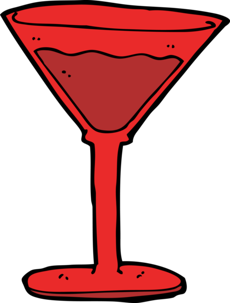 bir insan tarafından çizilmiş karikatür kokteyli