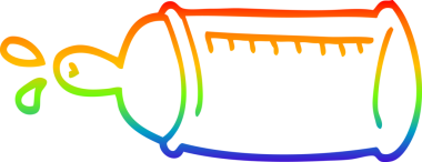 gökkuşağı gradyan çizgi çizimi bir insan tarafından çizilmiş bebek şişesi