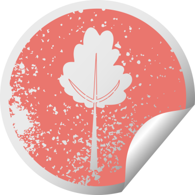 Bir insan tarafından çizilmiş sıkıntılı dairesel soyulan ilginç sembol ağacı.