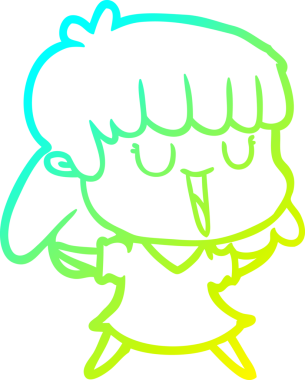 Bir insan tarafından çizilmiş bir karikatür kadın çizimi.