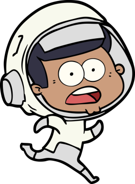 Karikatür bir insan tarafından çizilen astronotu şaşırttı.