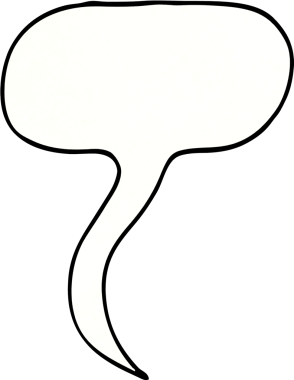 bir insan tarafından çizilmiş karalama konuşma balonu