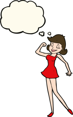 Bir insan tarafından çizilen düşünce baloncuğuyla...