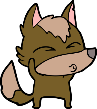 Bir insan tarafından çizilmiş bir kurt düdüğü.