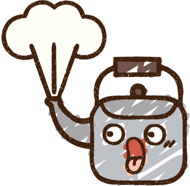 Bir insan tarafından çizilen Kaynayan Kettle Tebeşiri