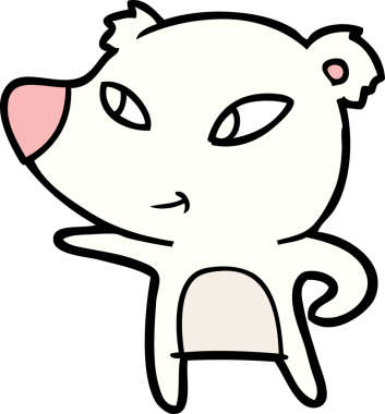 Bir insan tarafından çizilmiş kutup ayısı karikatürü