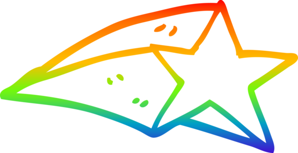 Bir insan tarafından çizilmiş gökkuşağı gradyan çizgi çizimi.