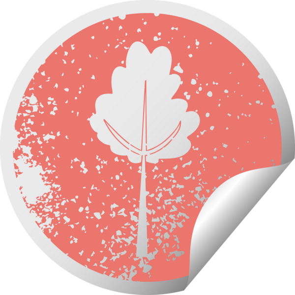 Bir insan tarafından çizilmiş sıkıntılı dairesel soyulan ilginç sembol ağacı.