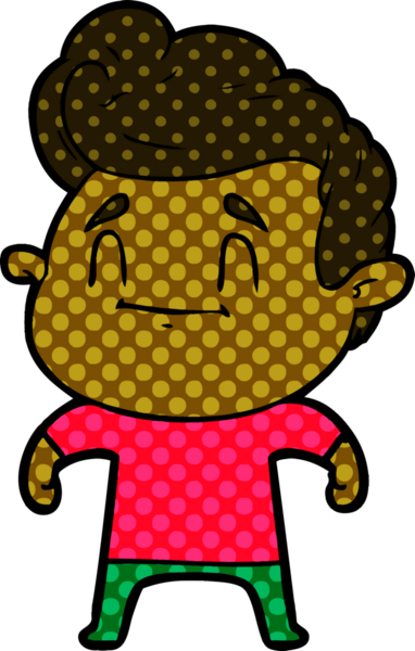 Bir insan tarafından çizilmiş mutlu çizgi film adamı.