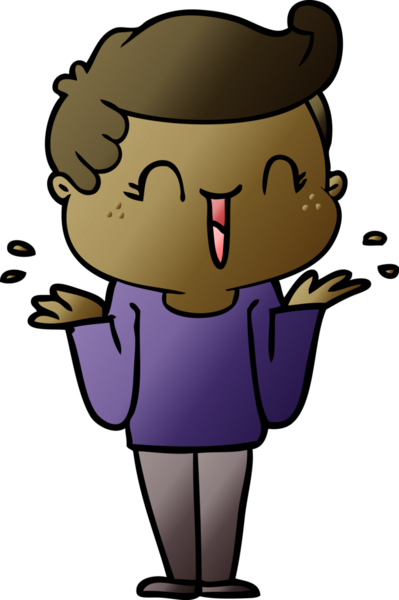 Bir insan tarafından çizilmiş gülen çocuk.