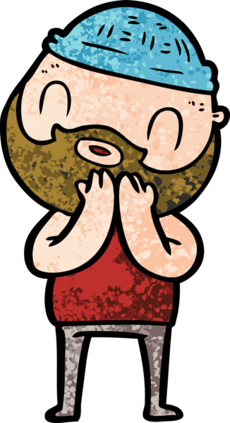 Bir insan tarafından çizilmiş sakallı bir adam.