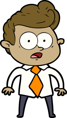 Bir insan tarafından çizilmiş çizgi film bakışlı adam.