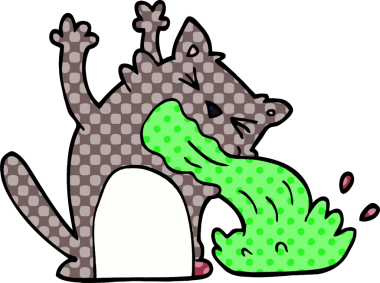 Bir insan tarafından çizilmiş hasta bir kedinin karalaması.