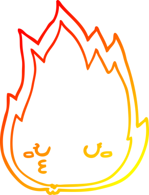 Bir insan tarafından çizilmiş bir çizgi filmin sıcak çizgi çizimi.