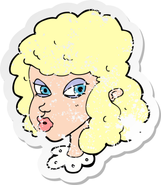 Bir insan tarafından çizilmiş şüpheli bir karikatürün gerilimli yapıştırması.