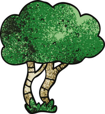 Bir insan tarafından çizilmiş karalama ağacı.