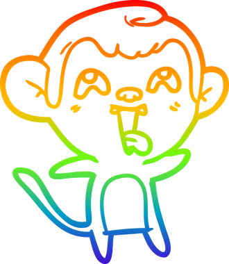 gökkuşağı gradyan çizgisi insan tarafından çizilmiş çılgın bir çizgi maymun çizimi