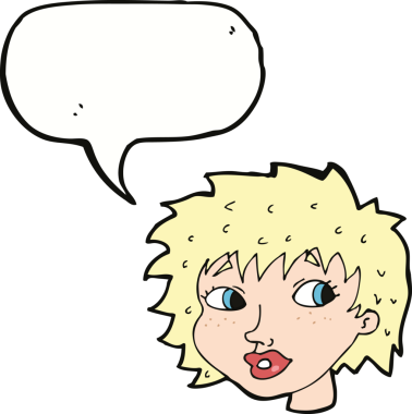 Bir insan tarafından çizilmiş konuşma balonlu bir karikatür.