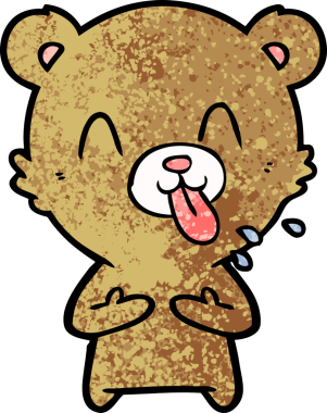 Bir insan tarafından çizilmiş bir çizgi film karakteri.