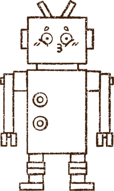Robot Kömür Bir insan tarafından çizilmiş