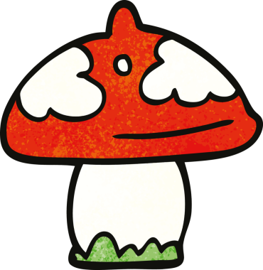 Bir insan tarafından çizilmiş karalama mantarı.